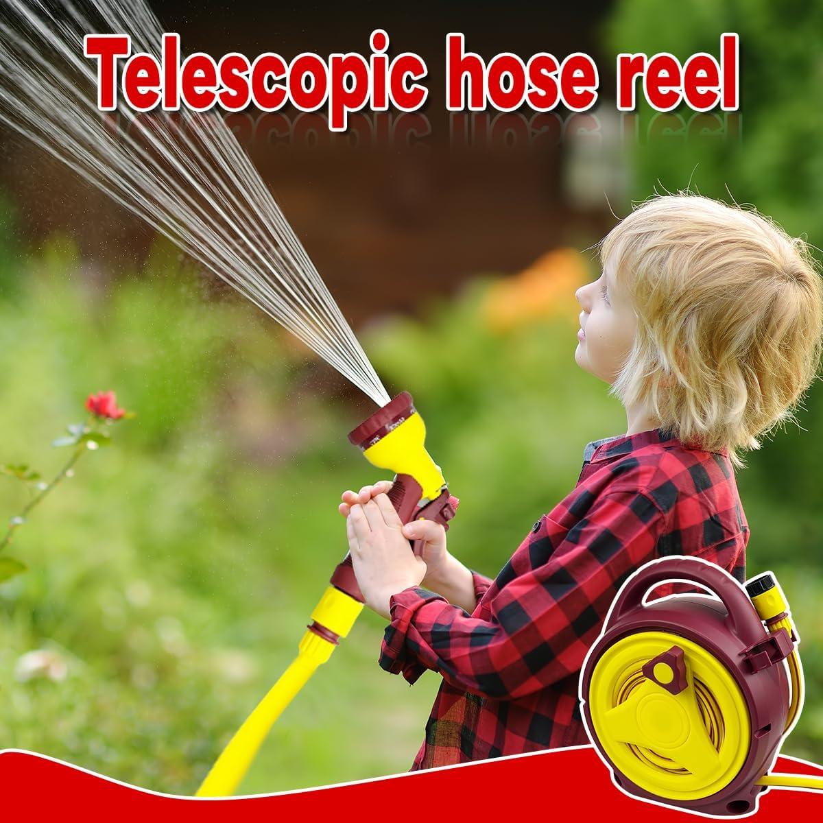 Carrete de Manguera Retráctil Leemeexaa 15.75m Amarillo