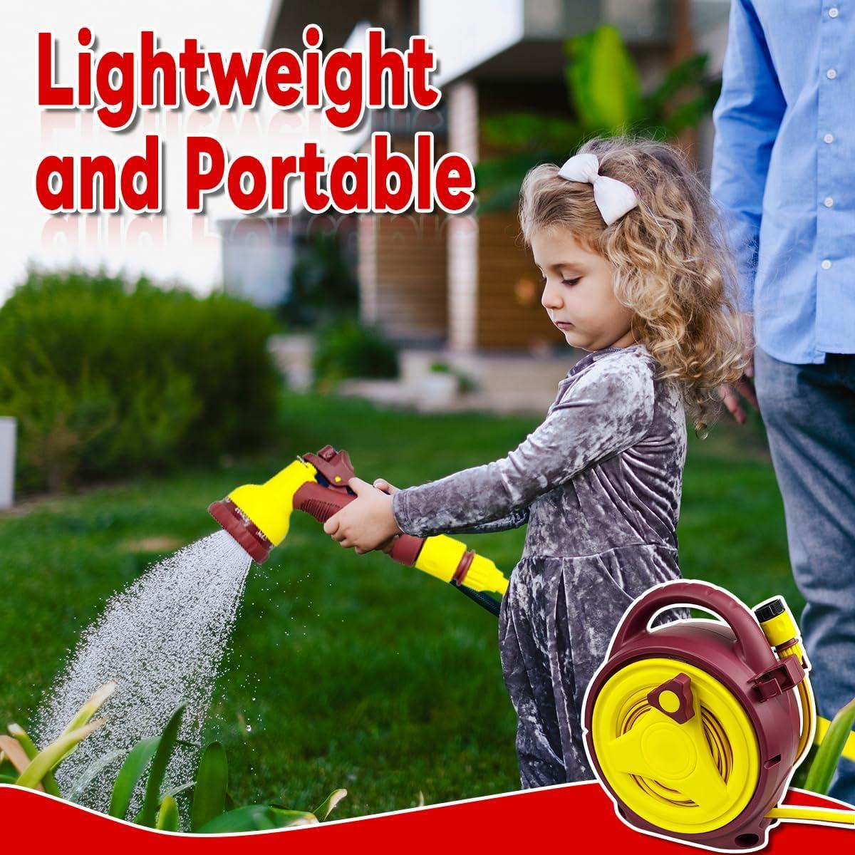 Carrete de Manguera Retráctil Leemeexaa 15.75m Amarillo