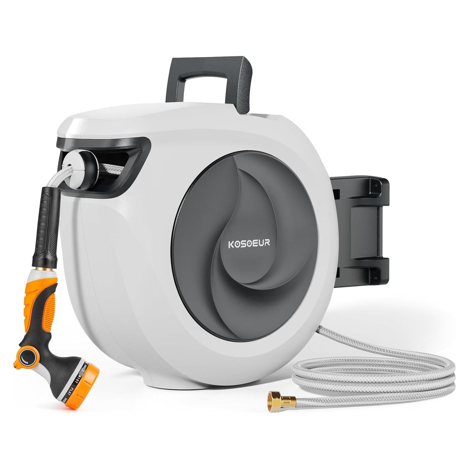 Carrete de Manguera de Jardín KOSOEUR 19.81 m Retráctil Automático