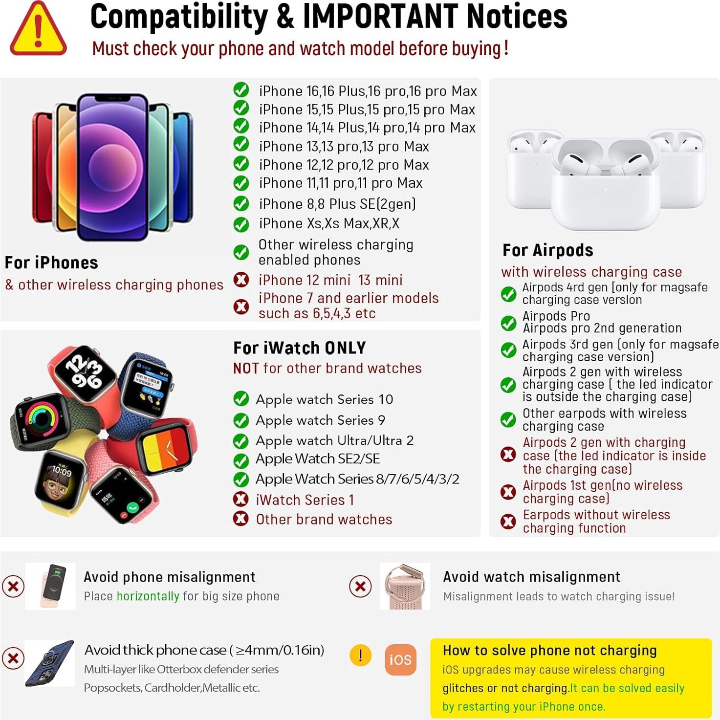 Estación de Carga Plegable 3 en 1 para Apple - Blanco