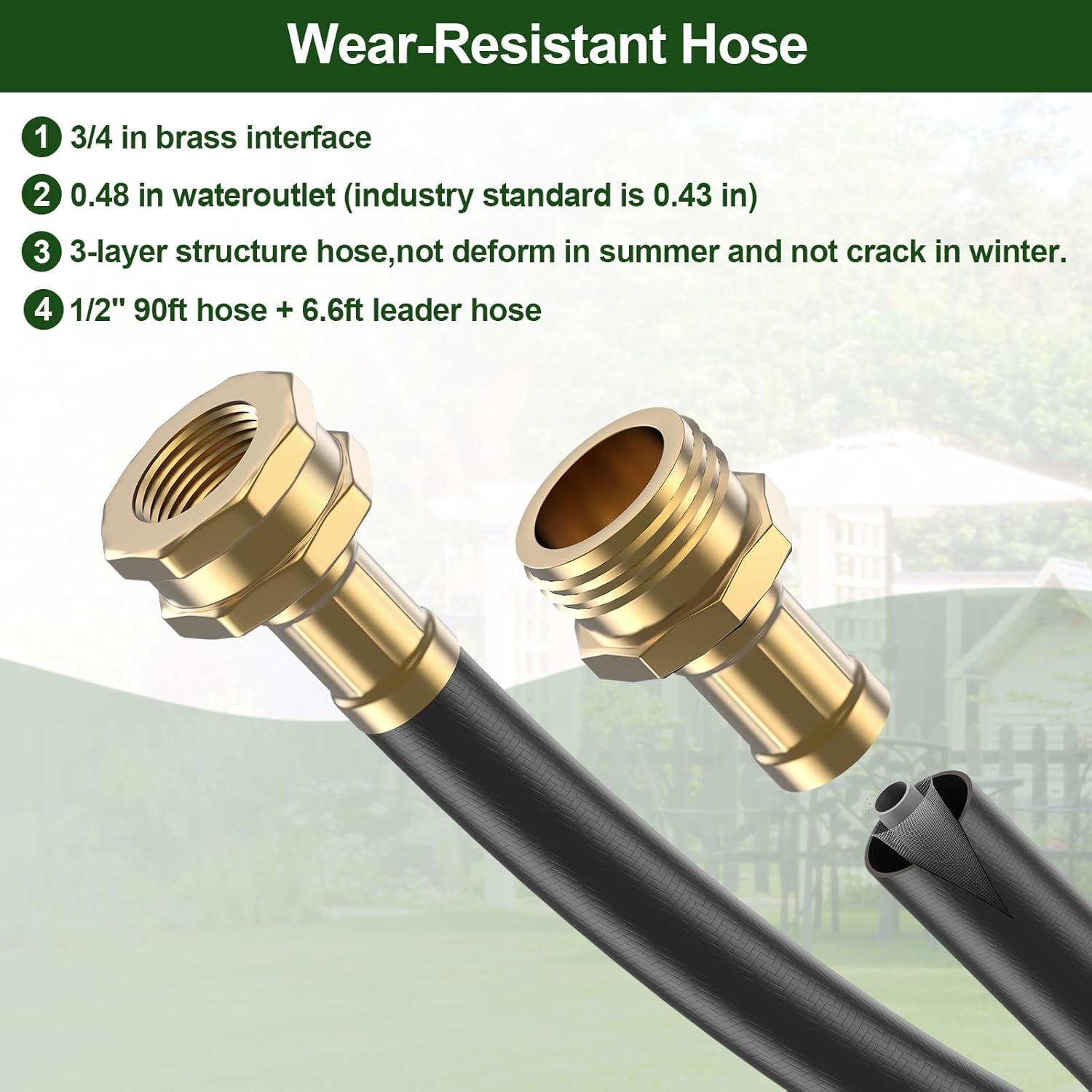 Carrete de Manguera Retráctil GOFORWILD 27.43 m Amarillo