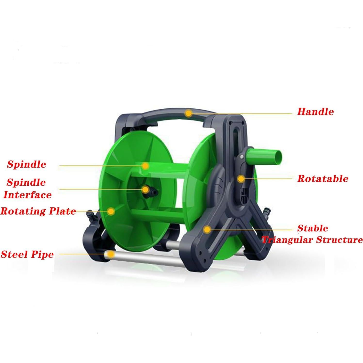 Carrete de Manguera de Jardín Furesn 3/8" x 15.24 m Verde