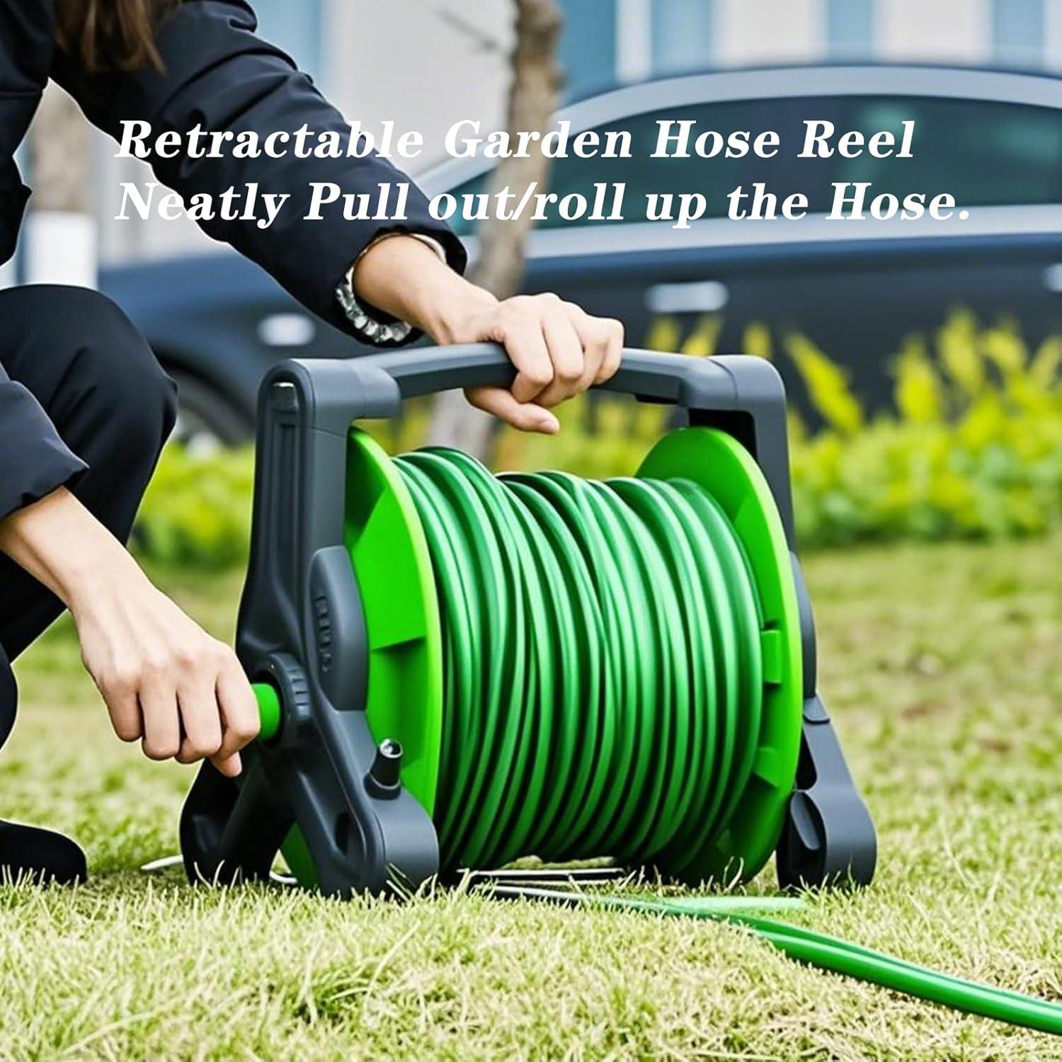 Carrete de Manguera de Jardín Furesn 3/8" x 15.24 m Verde