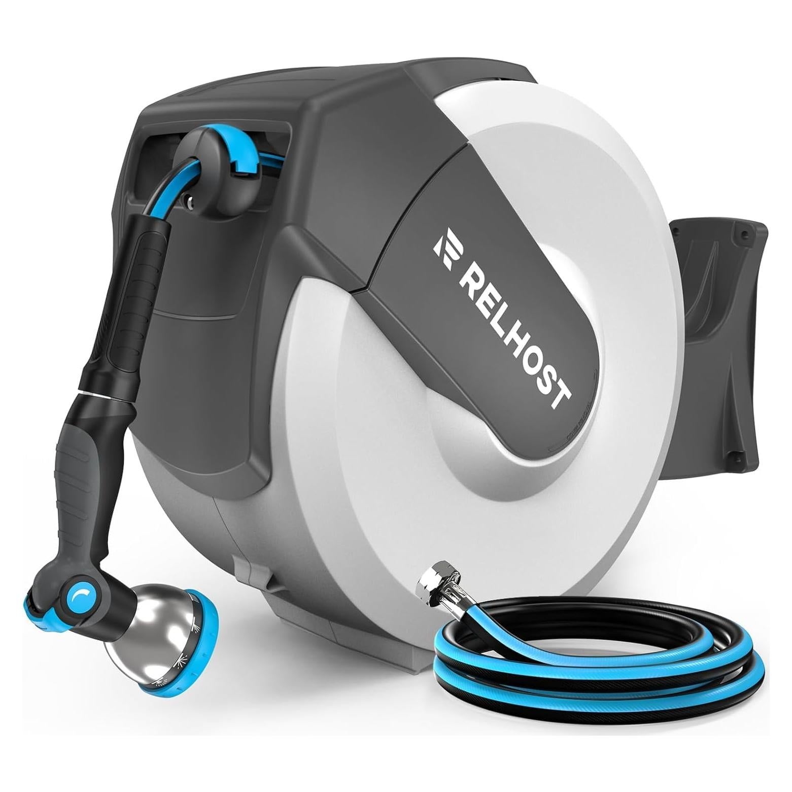 Carrete de Manguera Retráctil Relhost 30.48 m x 1.59 cm Pared