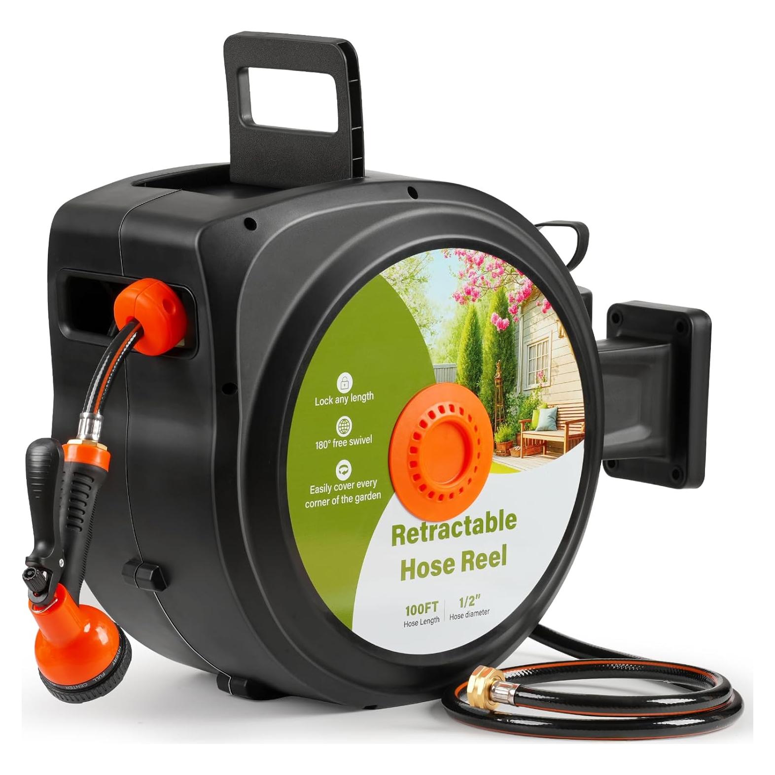 Carrete de Manguera Retráctil YESAGA 30 m x 1/2" Automático