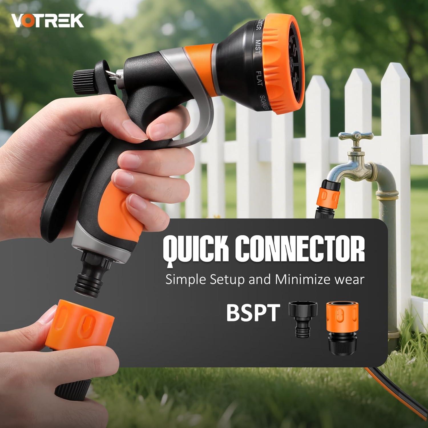 Carrete de Manguera Retráctil VOTREK 30.48 m Pared Automático