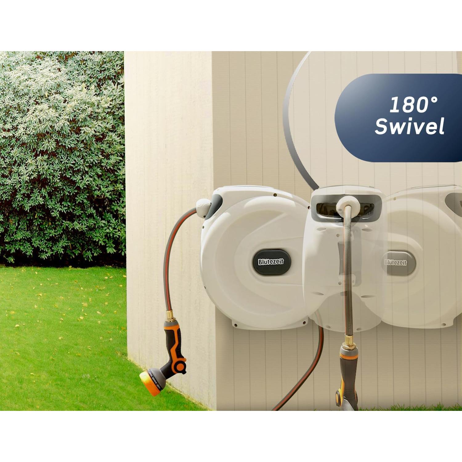 Carrete de Manguera de Jardín Blütezeit 30.48m Montaje en Pared