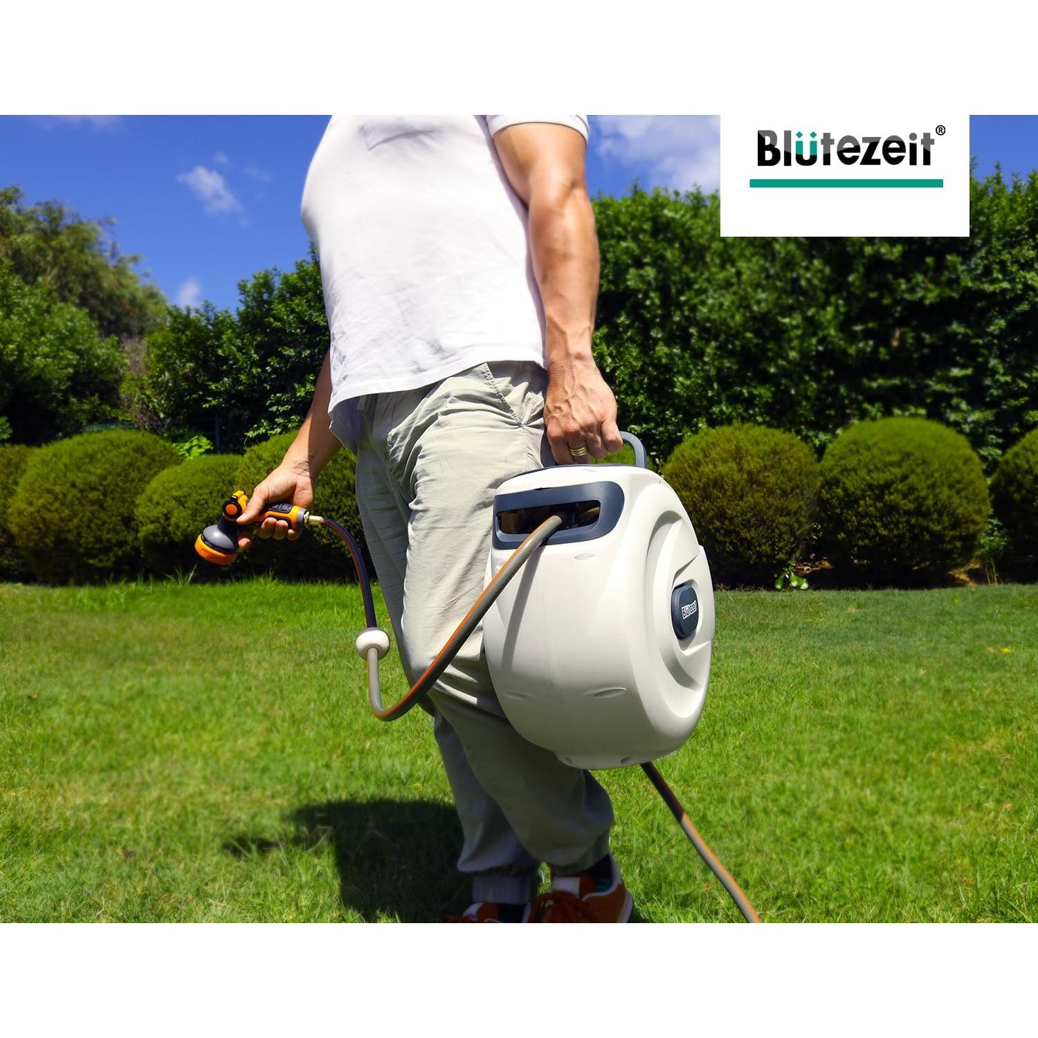 Carrete de Manguera de Jardín Blütezeit 30.48m Montaje en Pared