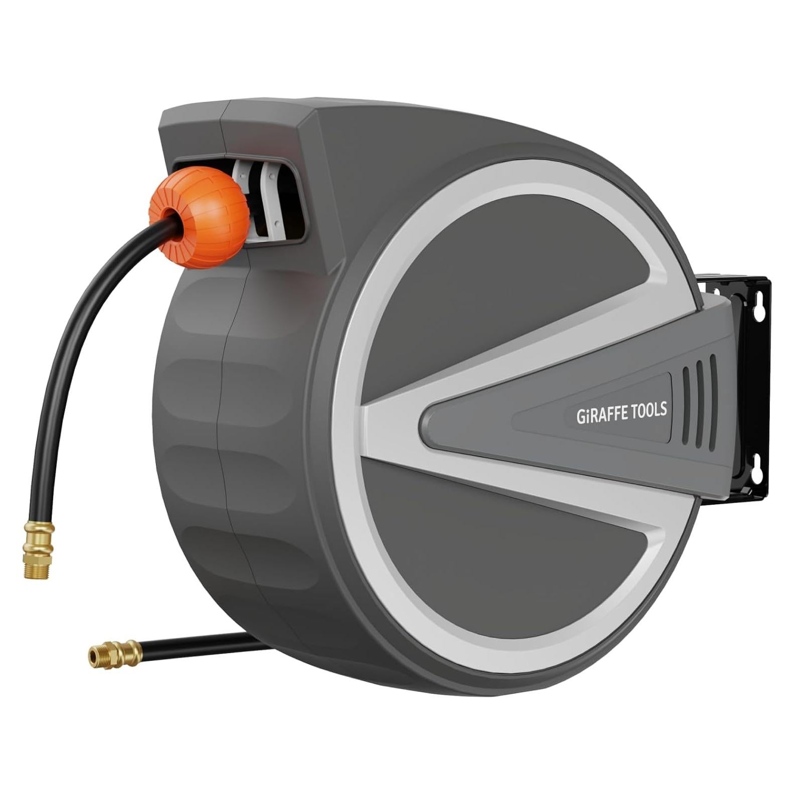 Carrete de Manguera de Aire Retráctil Giraffe Tools 15.24 m