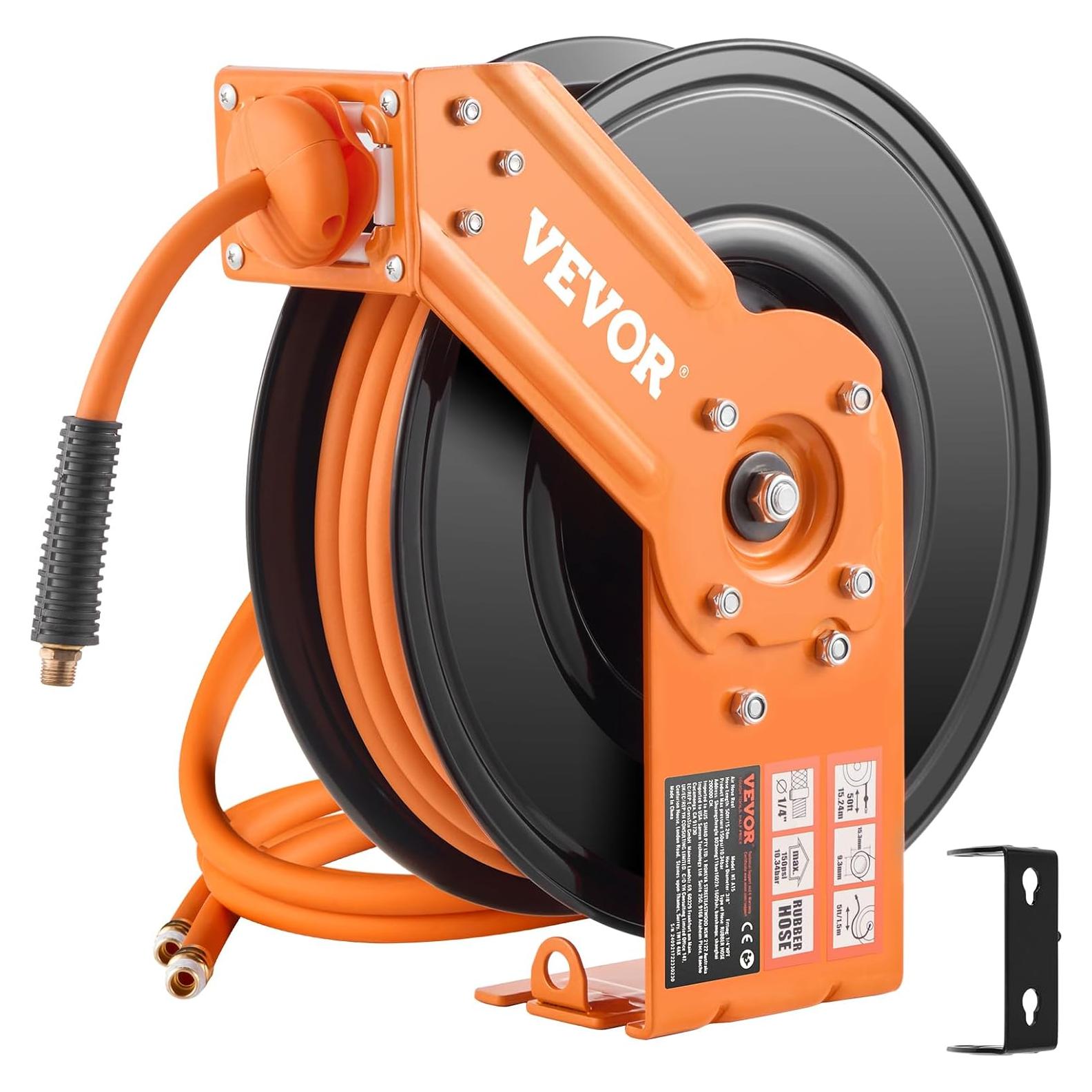 Carrete de Manguera de Aire Retráctil VEVOR 3/8" x 15m 300PSI