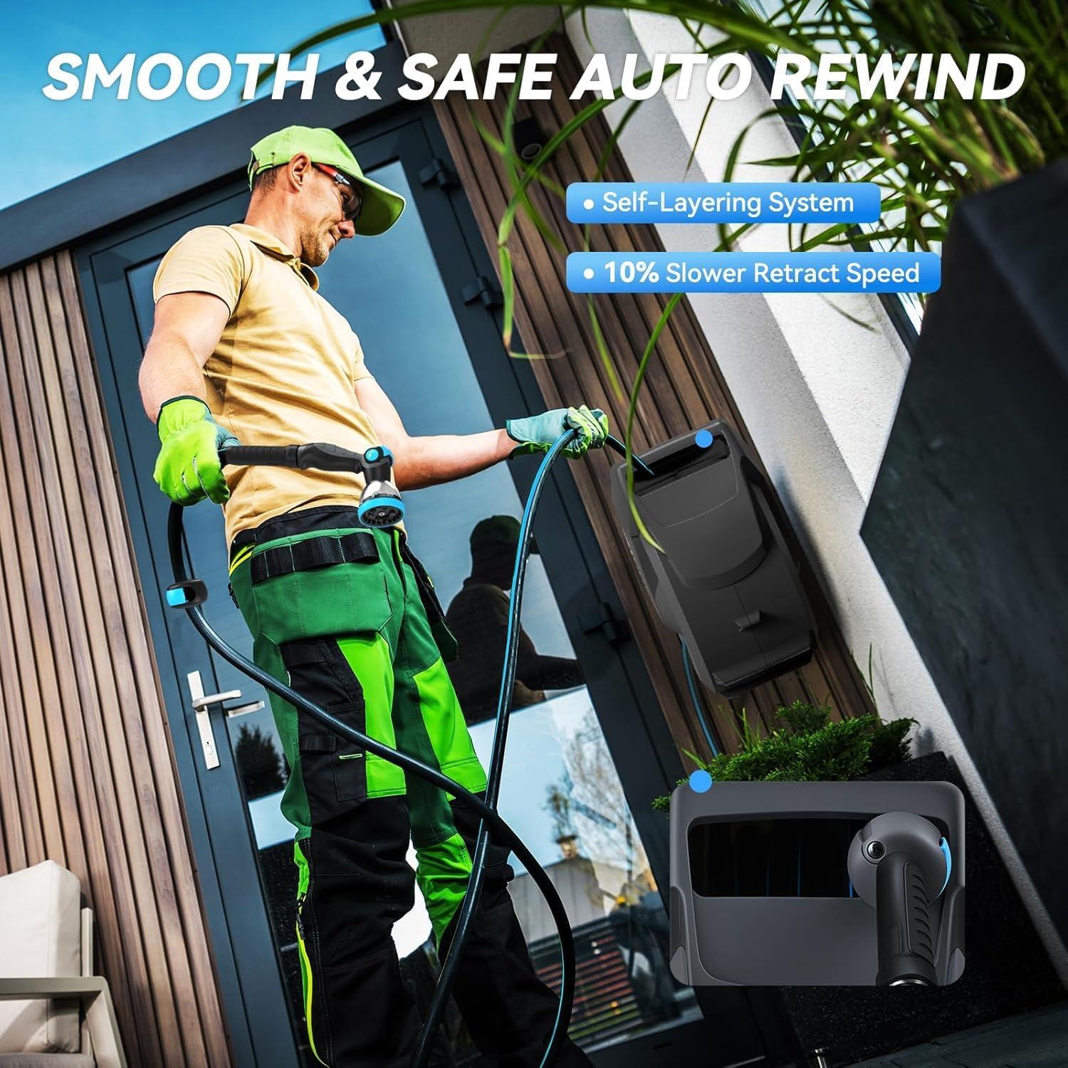 Carrete de Manguera Retráctil Relhost 5/8" x 20m Automático