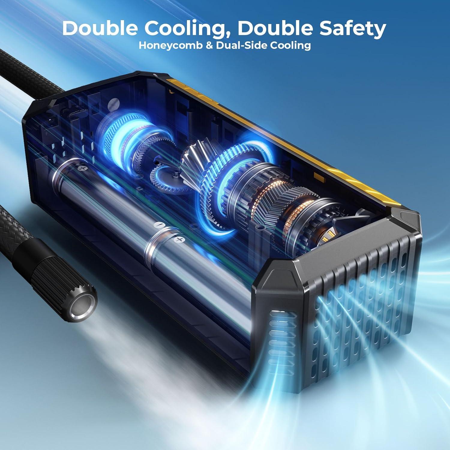 Compresor de Aire Portátil DWW DW17 150 PSI Inflador Neumáticos