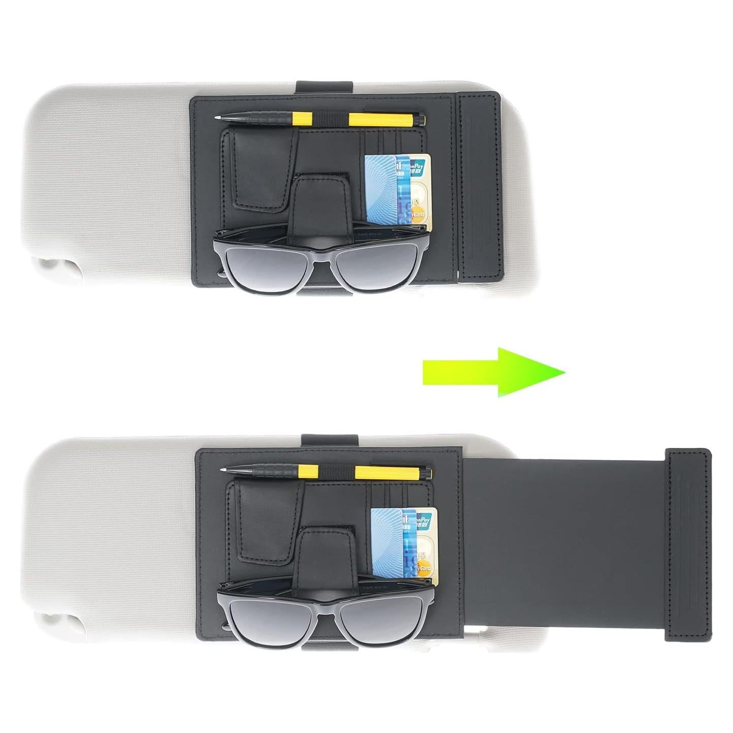 Organizador de Visera Solar TFY - Soporte para Gafas y Accesorios