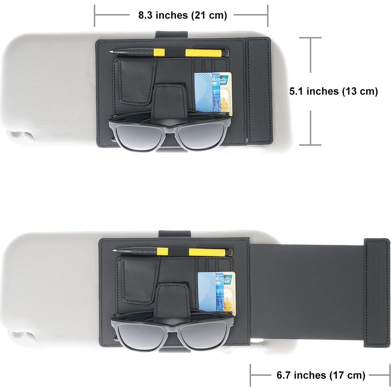 Organizador de Visera Solar TFY - Soporte para Gafas y Accesorios
