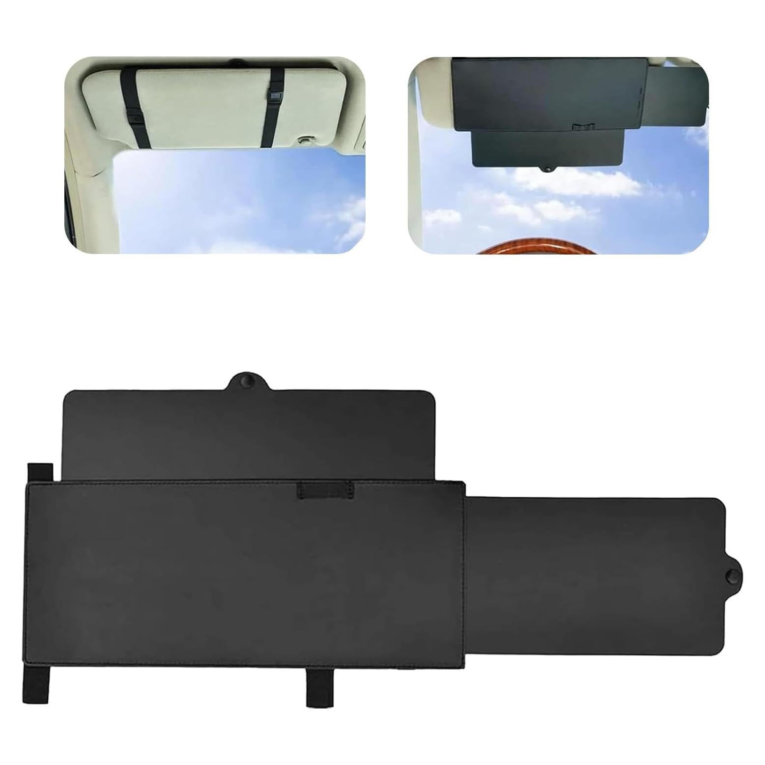 Extensor de Visera Solar MLY 30.99x14.99cm Ajustable Negro