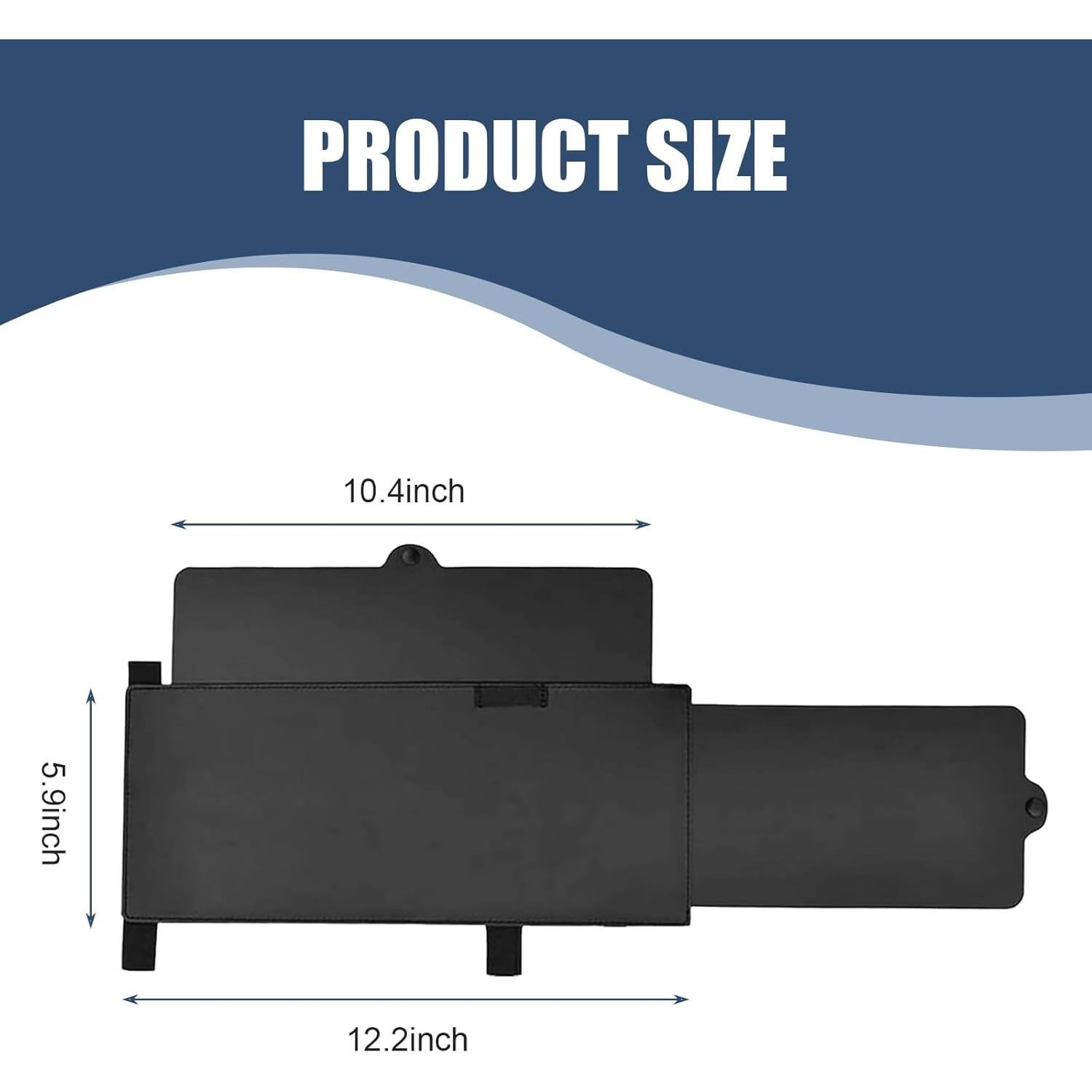 Extensor de Visera Solar MLY 30.99x14.99cm Ajustable Negro