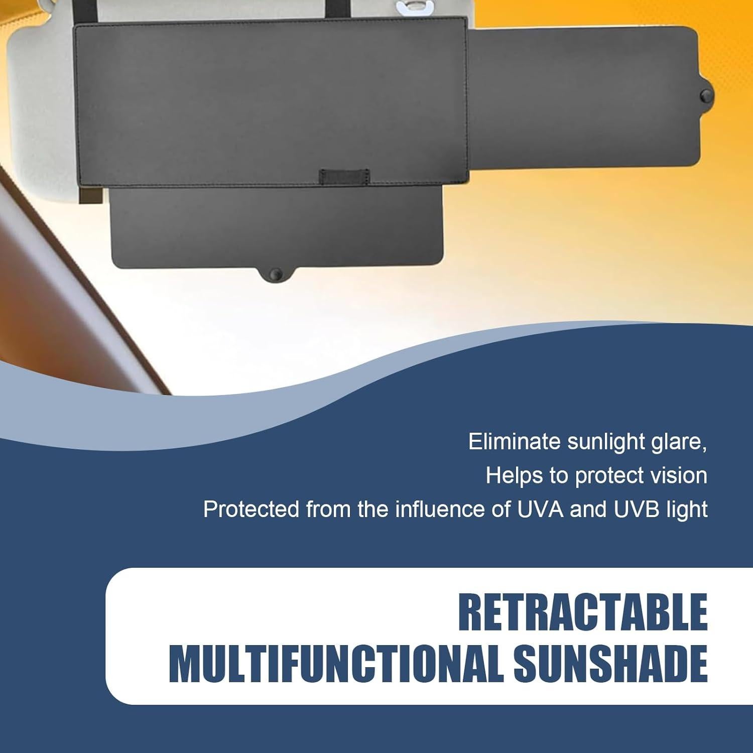 Extensor de Visera Solar MLY 30.99x14.99cm Ajustable Negro