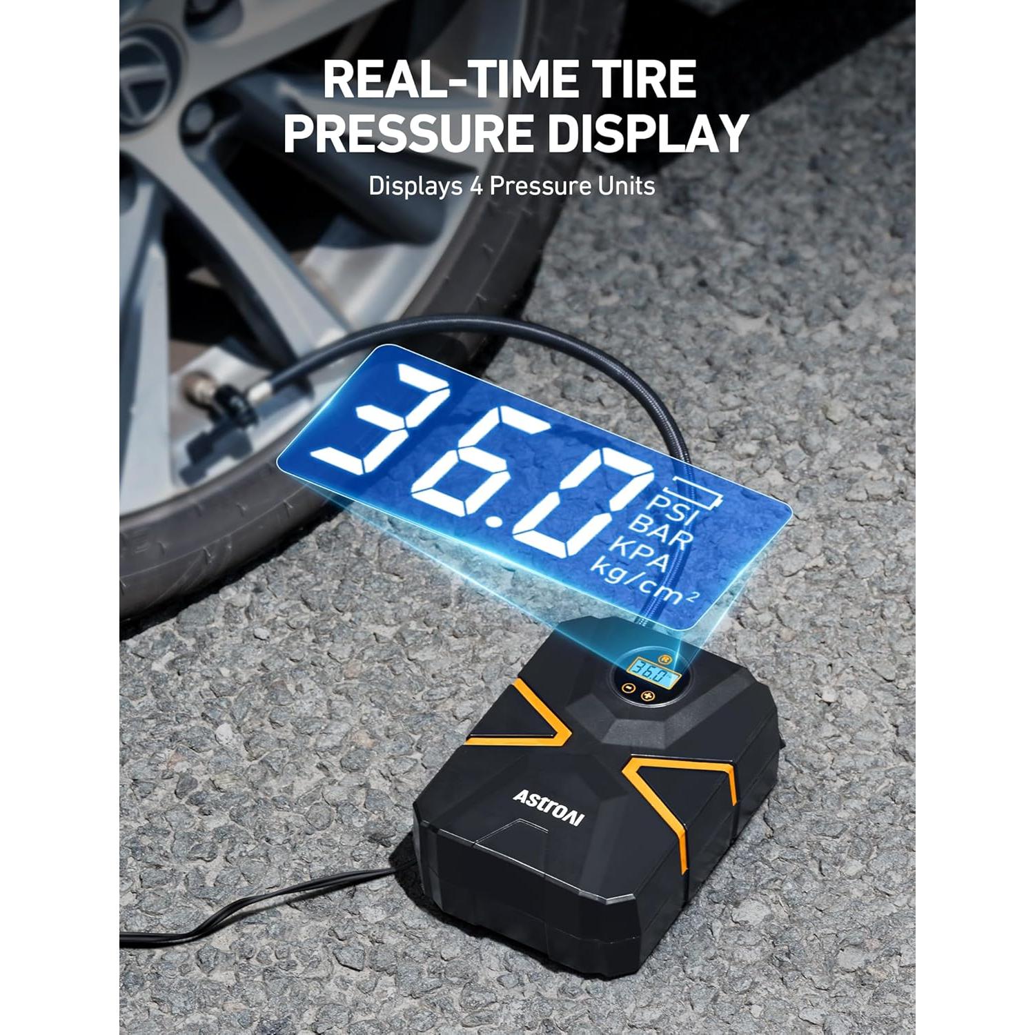 Compresor de Aire Portátil AstroAI S1 12V 150 PSI Digital