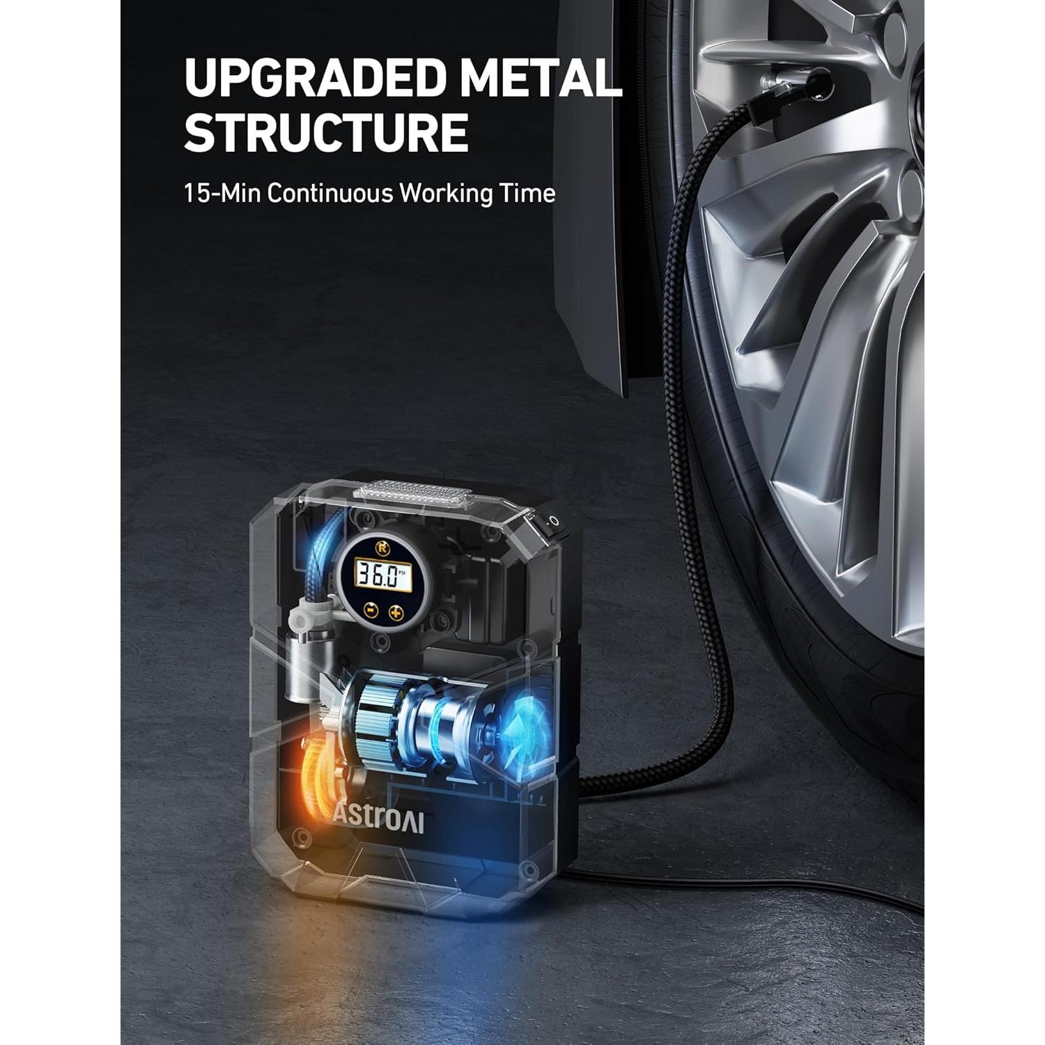 Compresor de Aire Portátil AstroAI S1 12V 150 PSI Digital