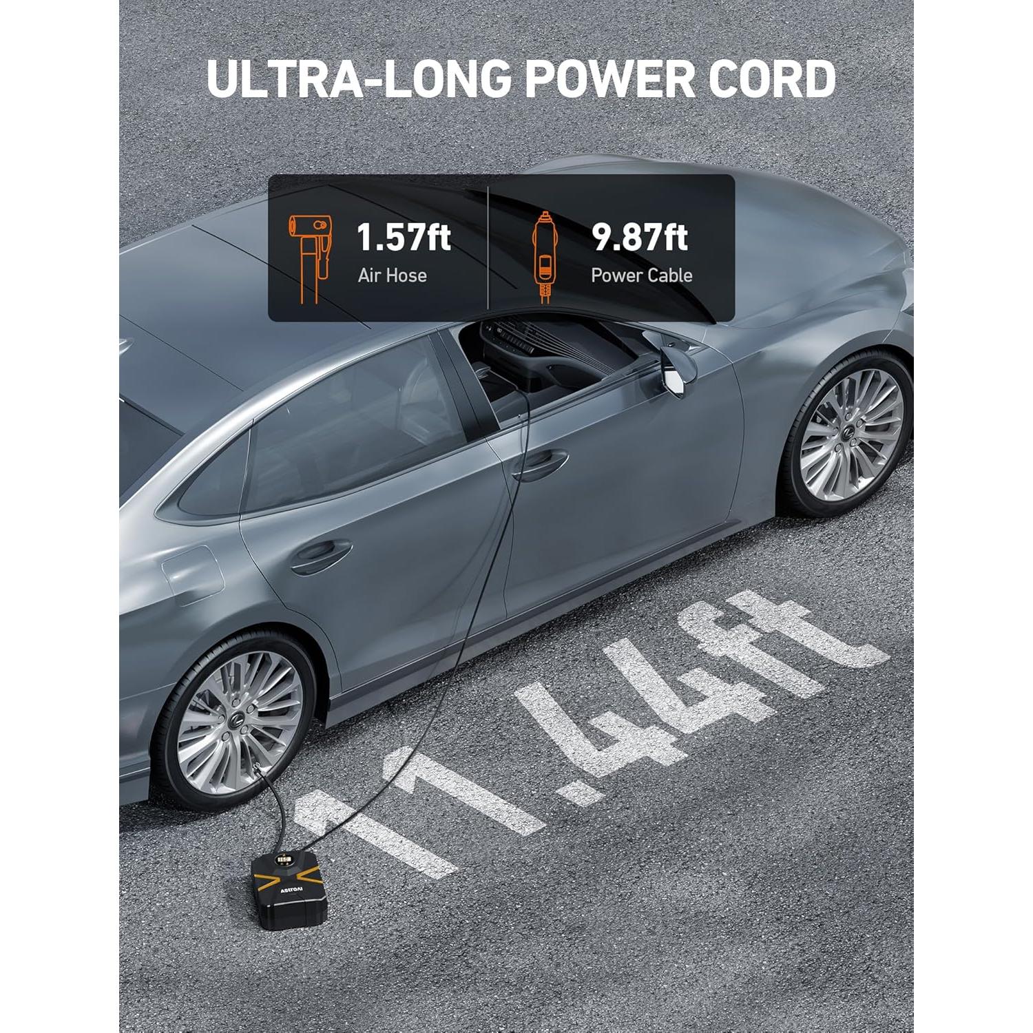 Compresor de Aire Portátil AstroAI S1 12V 150 PSI Digital