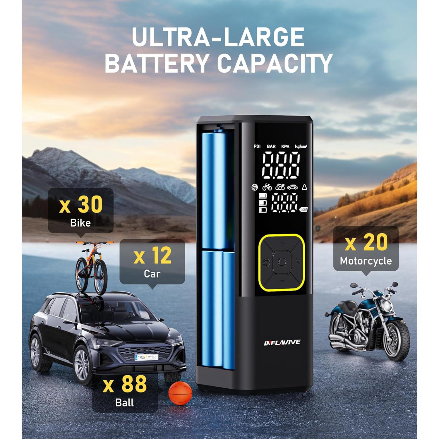 Compresor de Aire Portátil InflaVive ATJ-8766 150 PSI