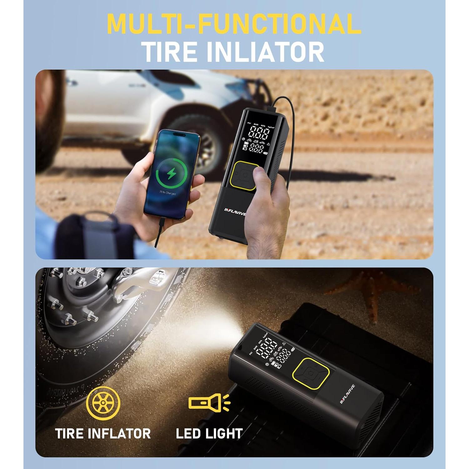 Compresor de Aire Portátil InflaVive ATJ-8766 150 PSI