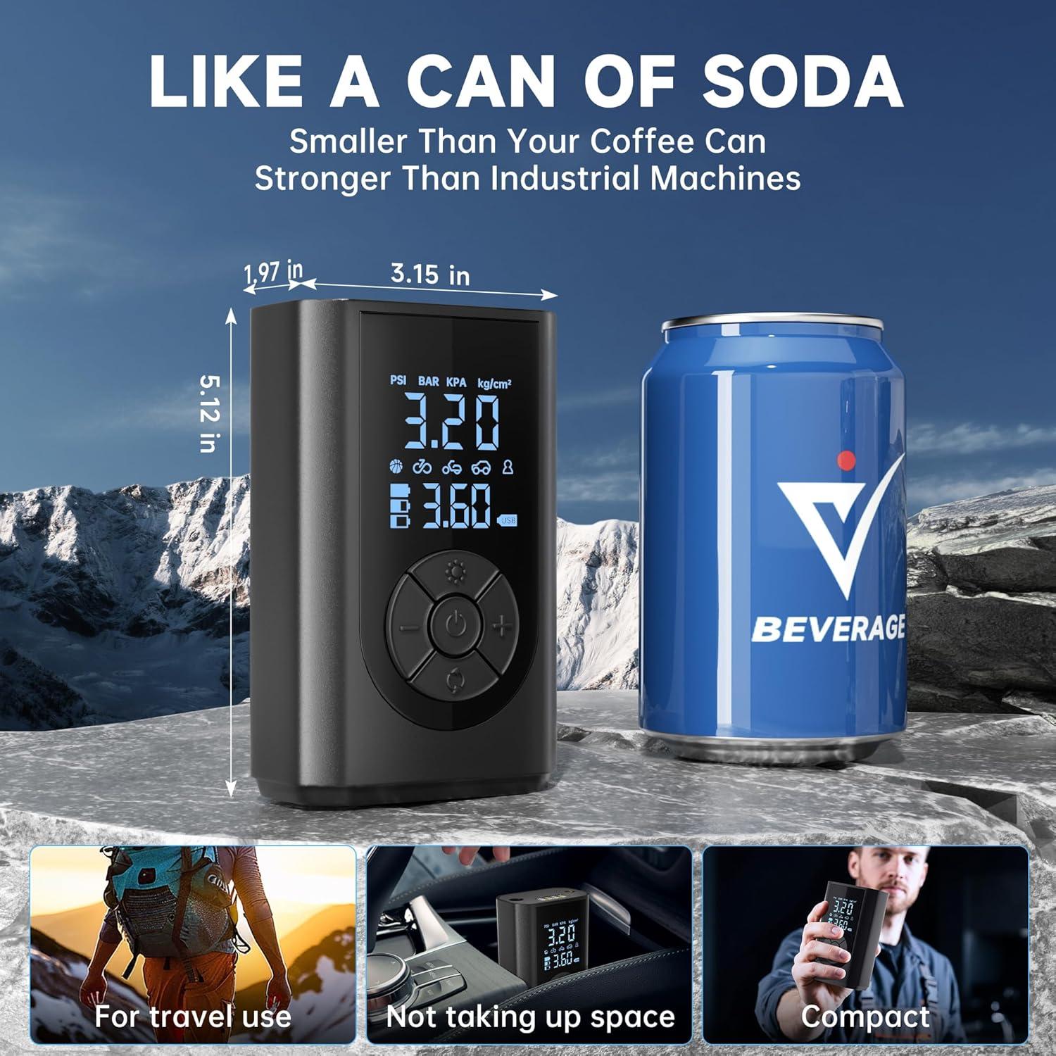 Compresor de Aire Portátil FTSAONG 150 PSI con Manómetro Digital