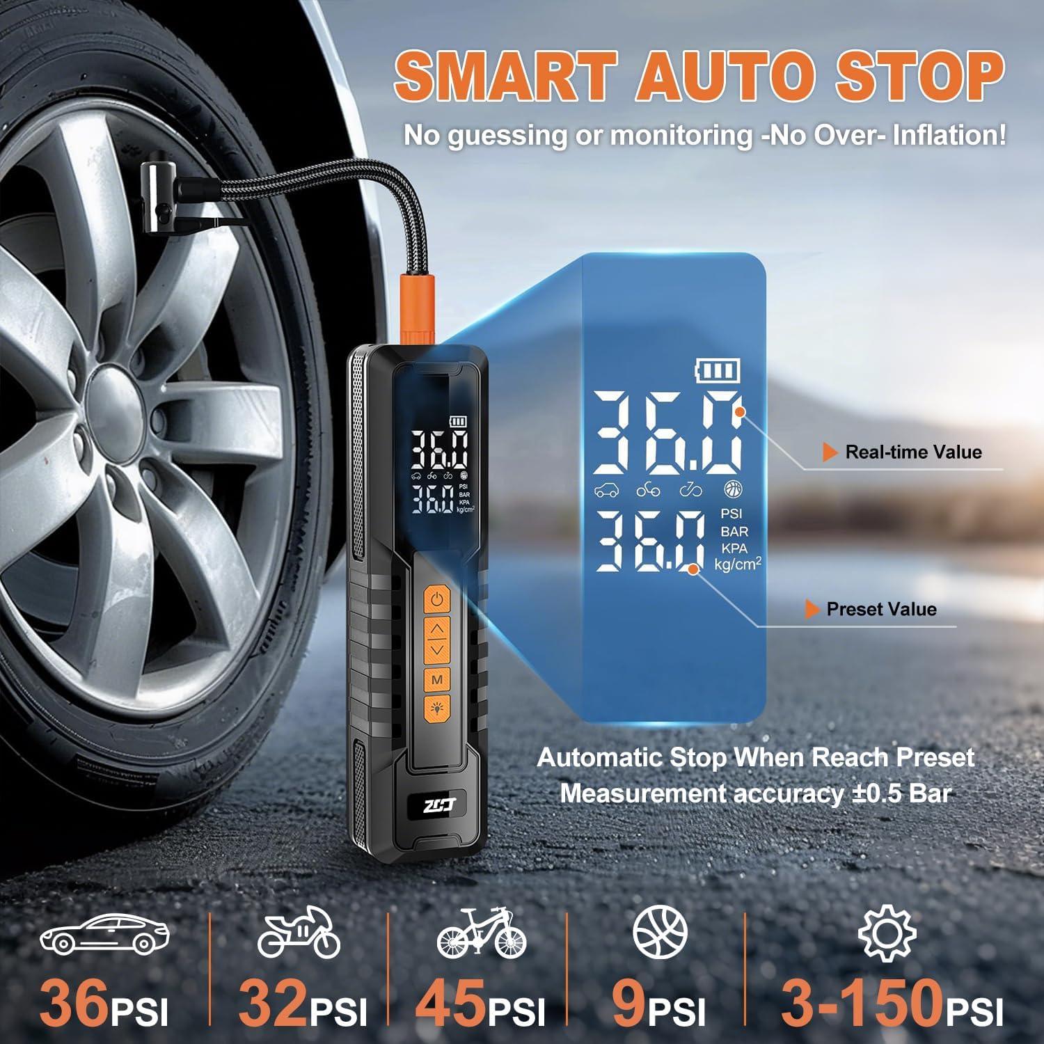 Compresor de Aire Portátil MLDMNHA 150PSI Batería 6000mAh