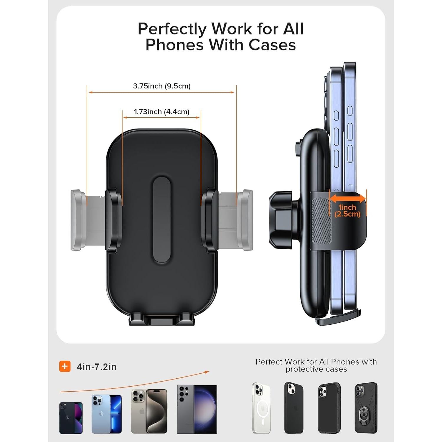 Soporte de Teléfono para Coche NIYEVN con Clip de Metal Ajustable