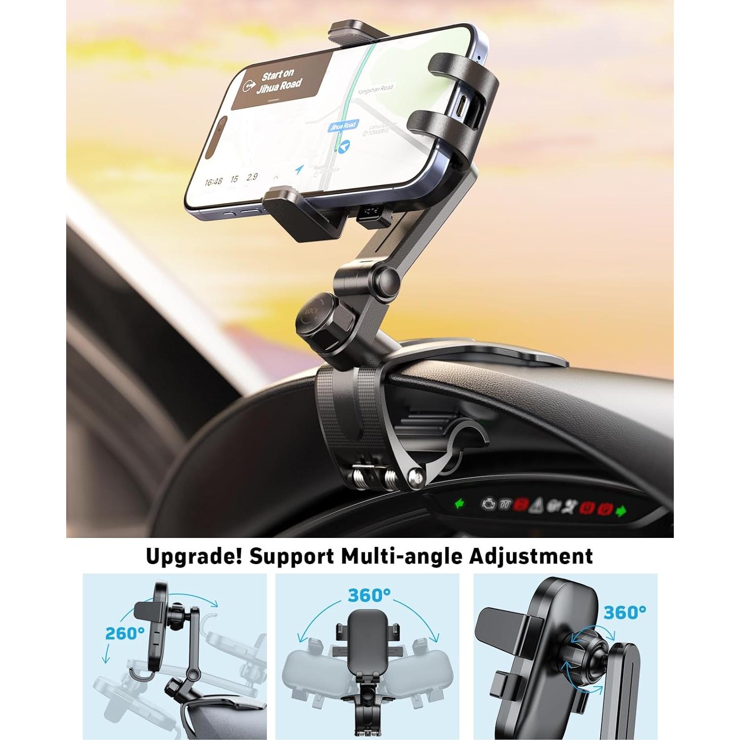 Soporte para teléfono en auto NIYEVN con rotación 360°