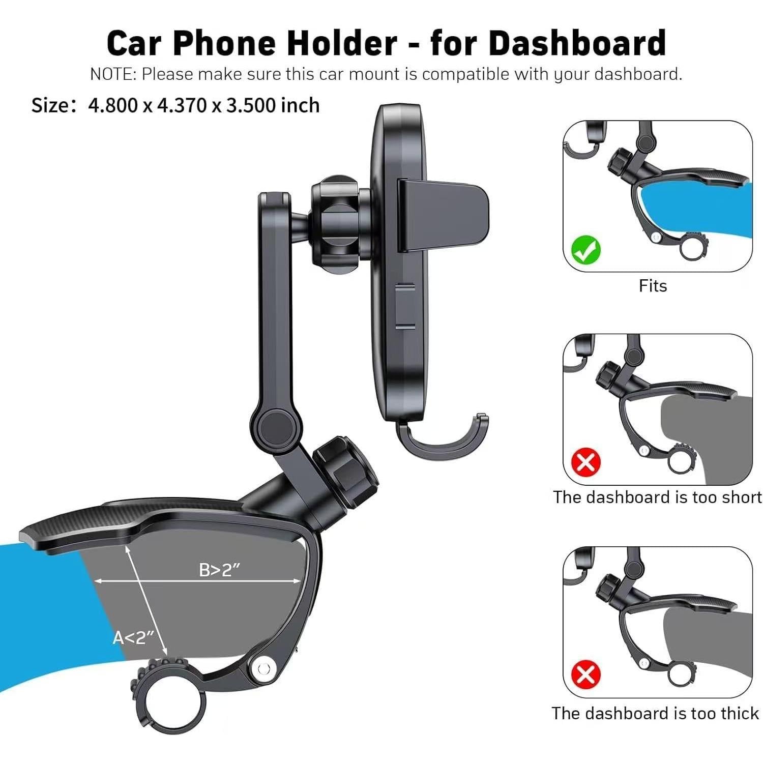 Soporte para teléfono en auto NIYEVN con rotación 360°