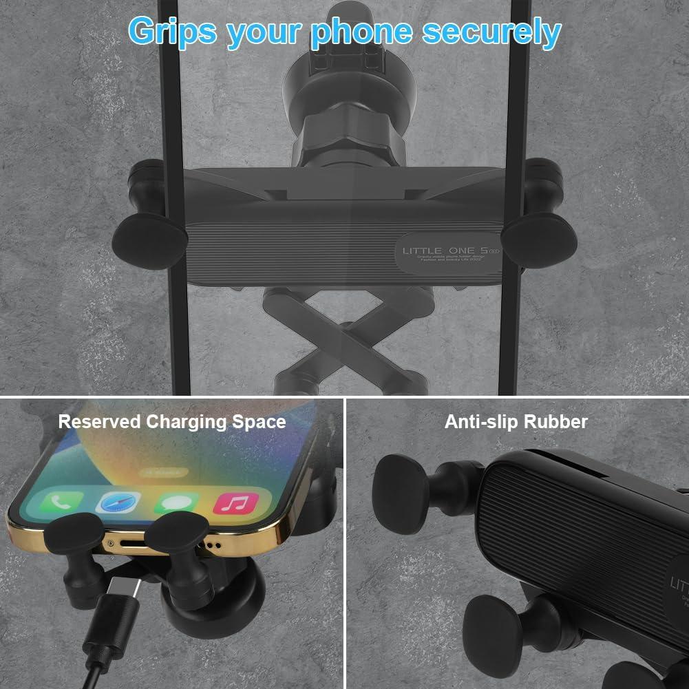 Soporte para teléfono de coche Ouuze Q1-3555195, negro