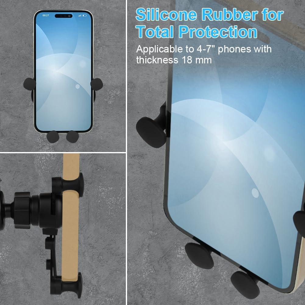 Soporte para teléfono de coche Ouuze Q1-3555195, negro