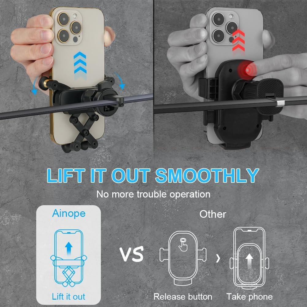 Soporte para teléfono de coche Ouuze Q1-3555195, negro