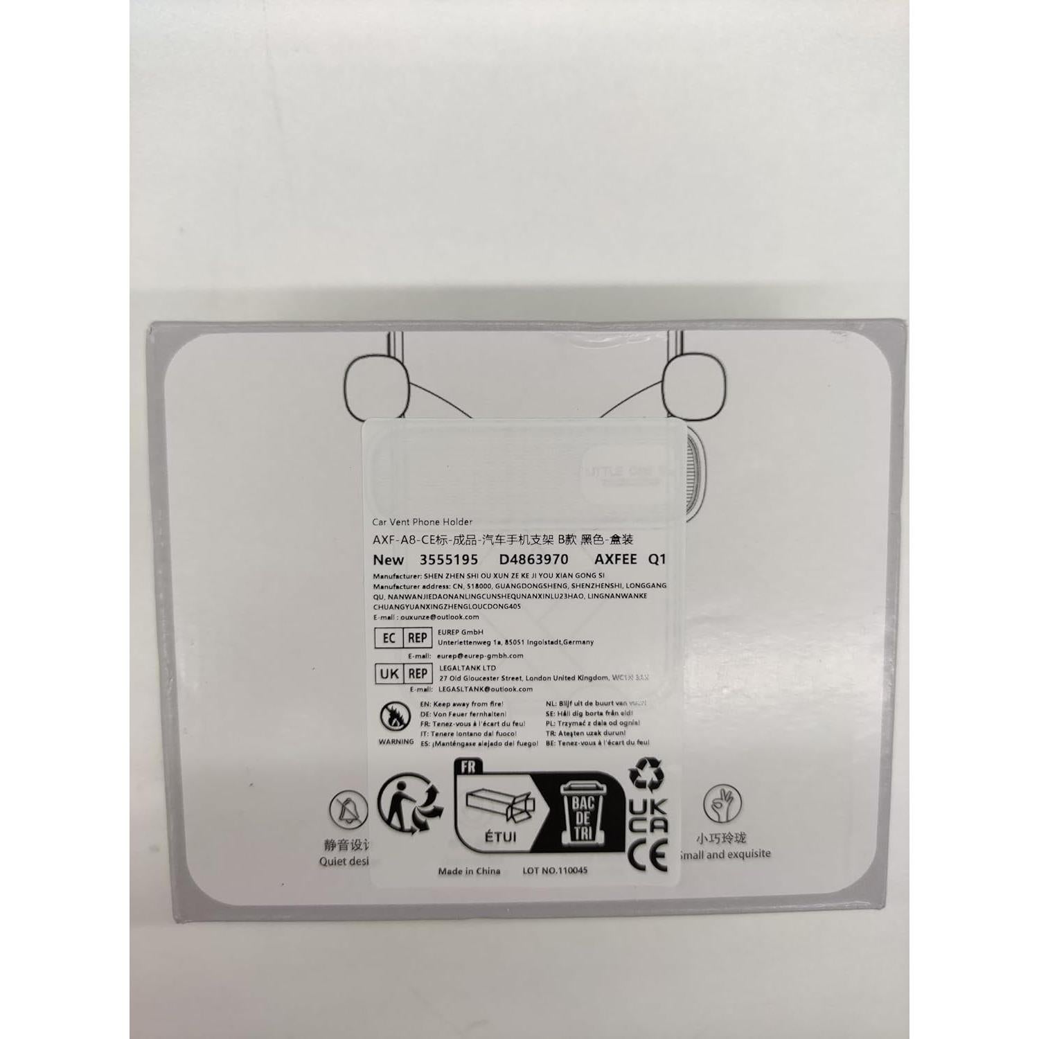 Soporte para teléfono de coche Ouuze Q1-3555195, negro