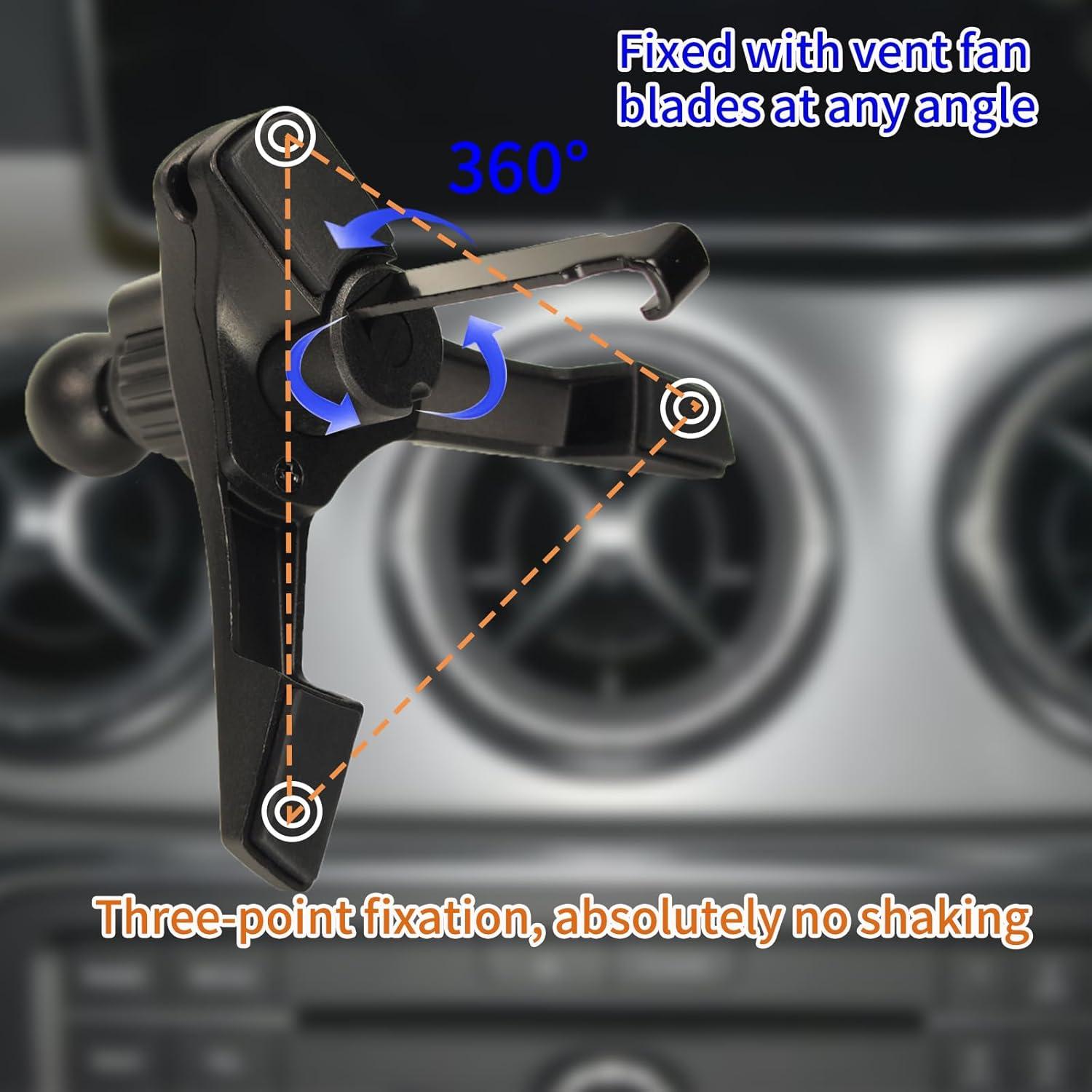 Soporte de Teléfono para Ventilación de Coche Genérico Negro