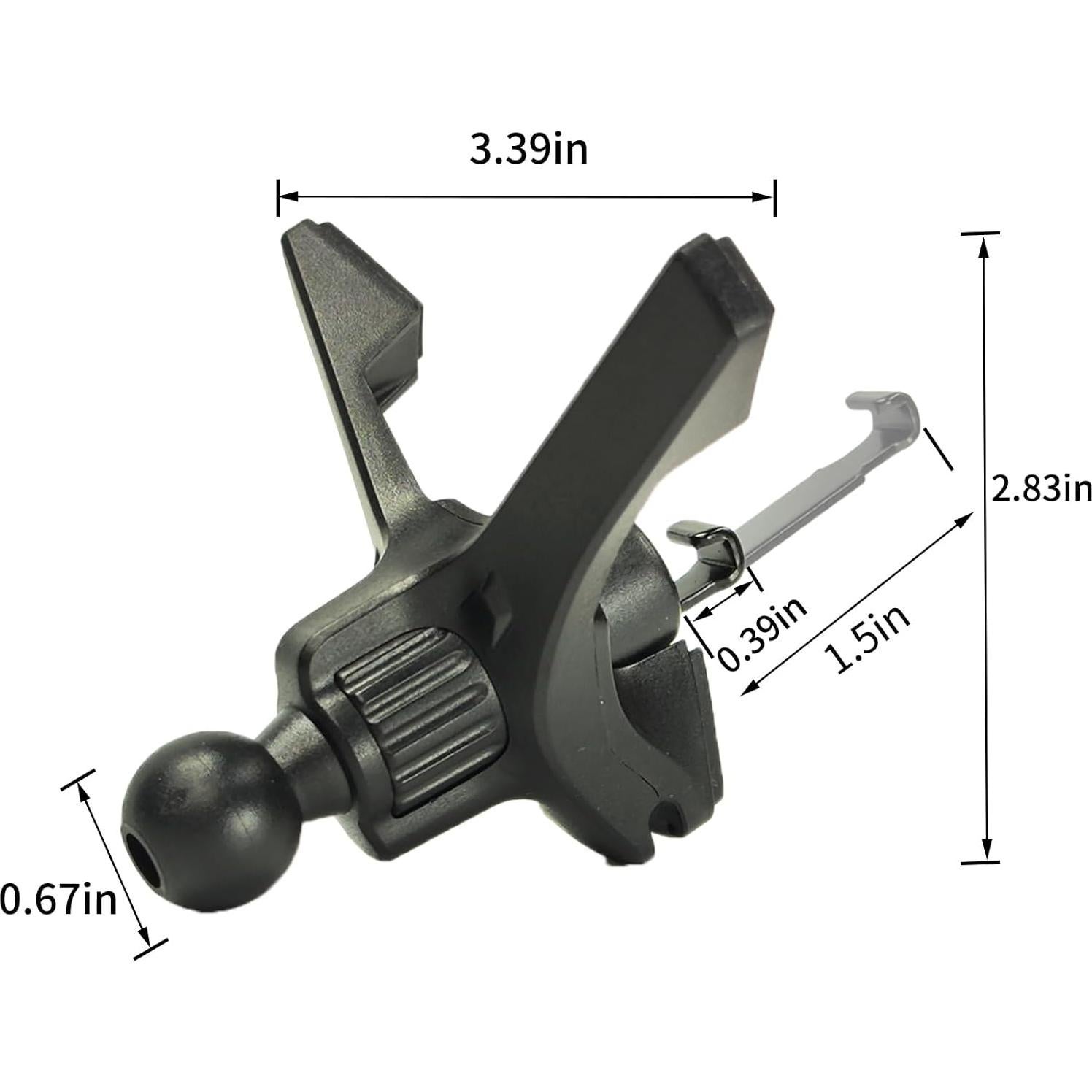 Soporte de Teléfono para Ventilación de Coche Genérico Negro