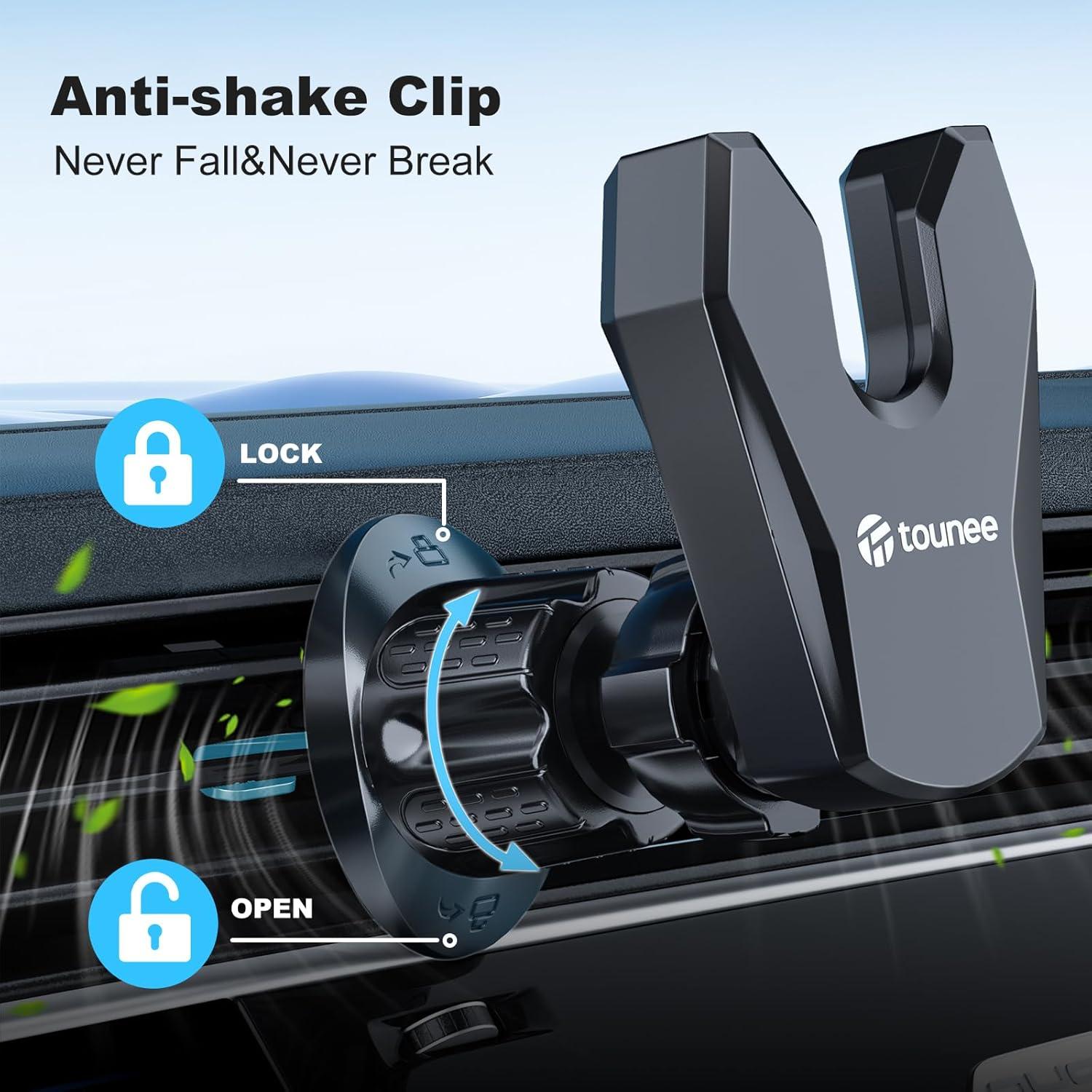 Soporte para Teléfono de Coche Tounee CP01 Negro con Rotación 360°