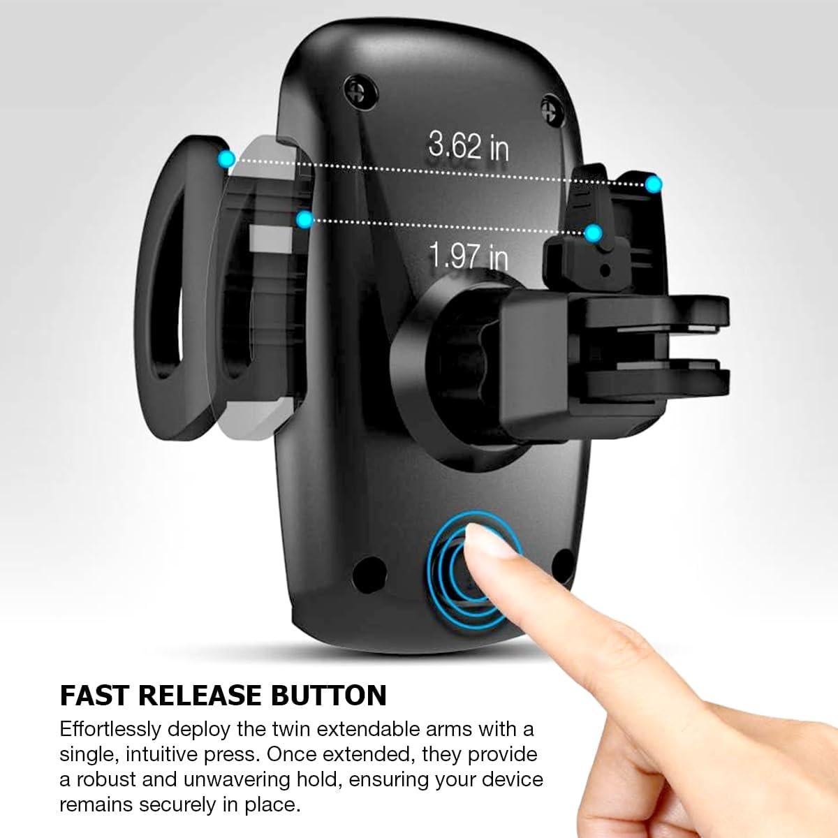 Soporte para Teléfono en Ventilación Styth Tech Ajustable Negro