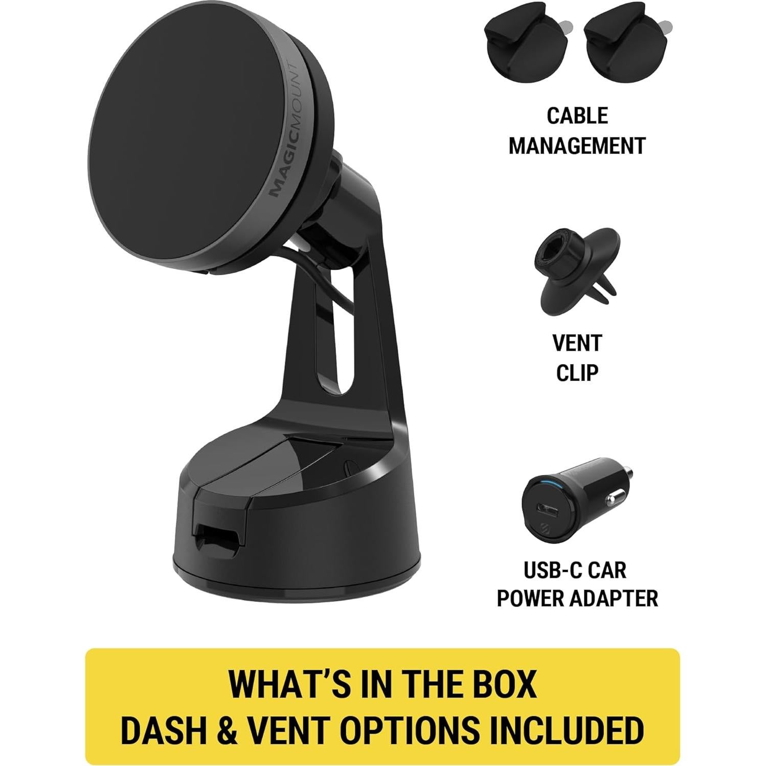 Cargador Inalámbrico para Auto Scosche Qi2 15W MagSafe