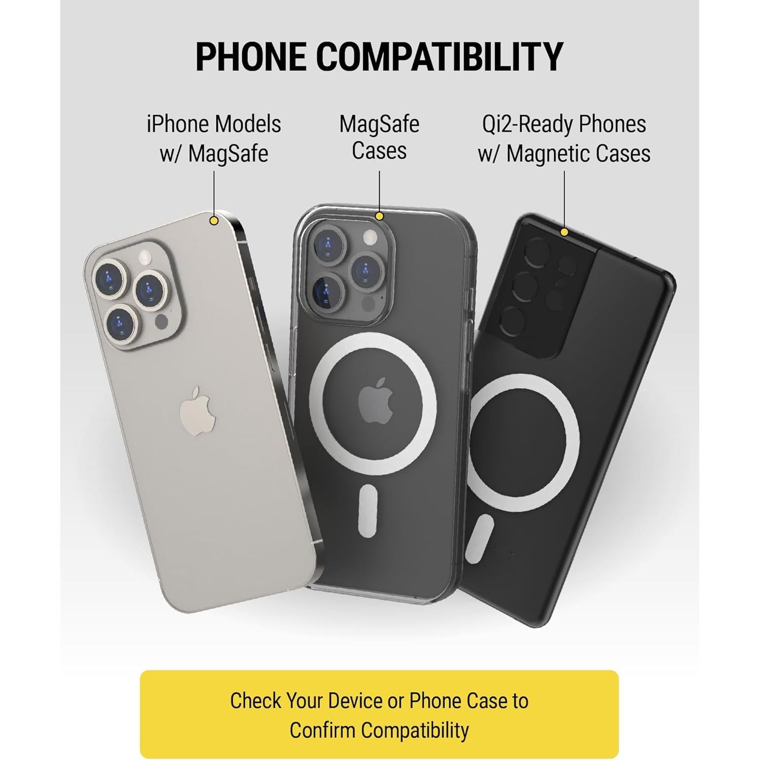 Cargador Inalámbrico para Auto Scosche Qi2 15W MagSafe