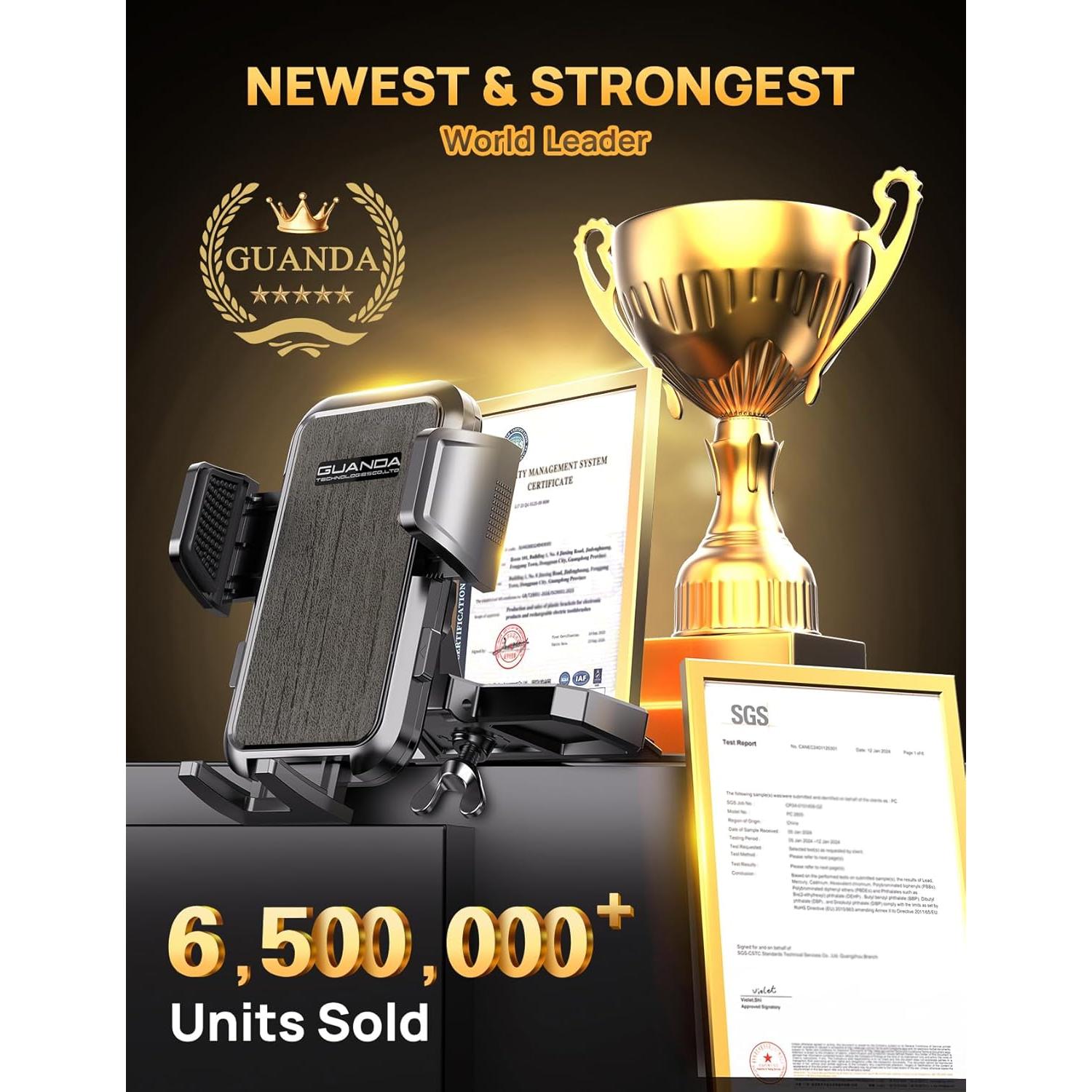 Soporte para Teléfono CD Guanda Gris Ajustable 360°