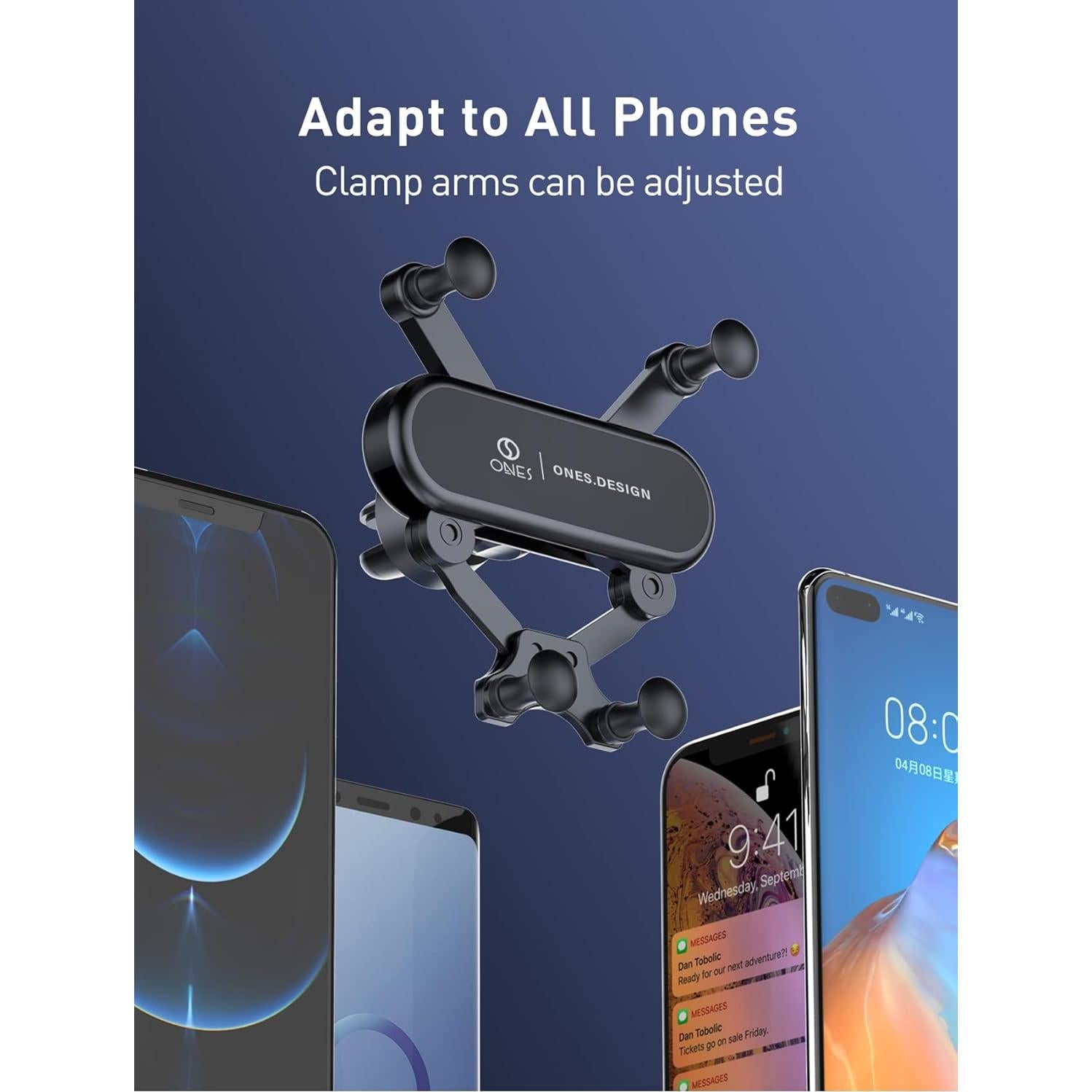 Soporte Mecánico para Coche ONES Gravity - Ajustable y Estable