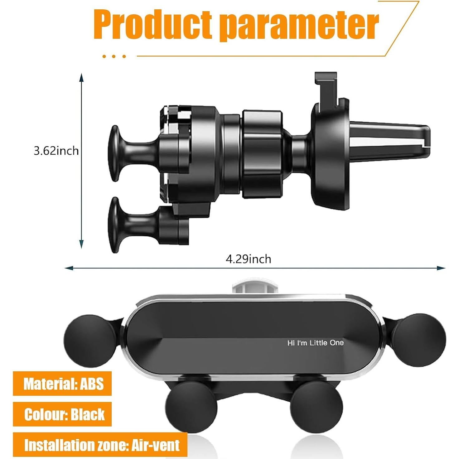 Soporte para Teléfono en Ventilación de Auto Polcatay Ajustable