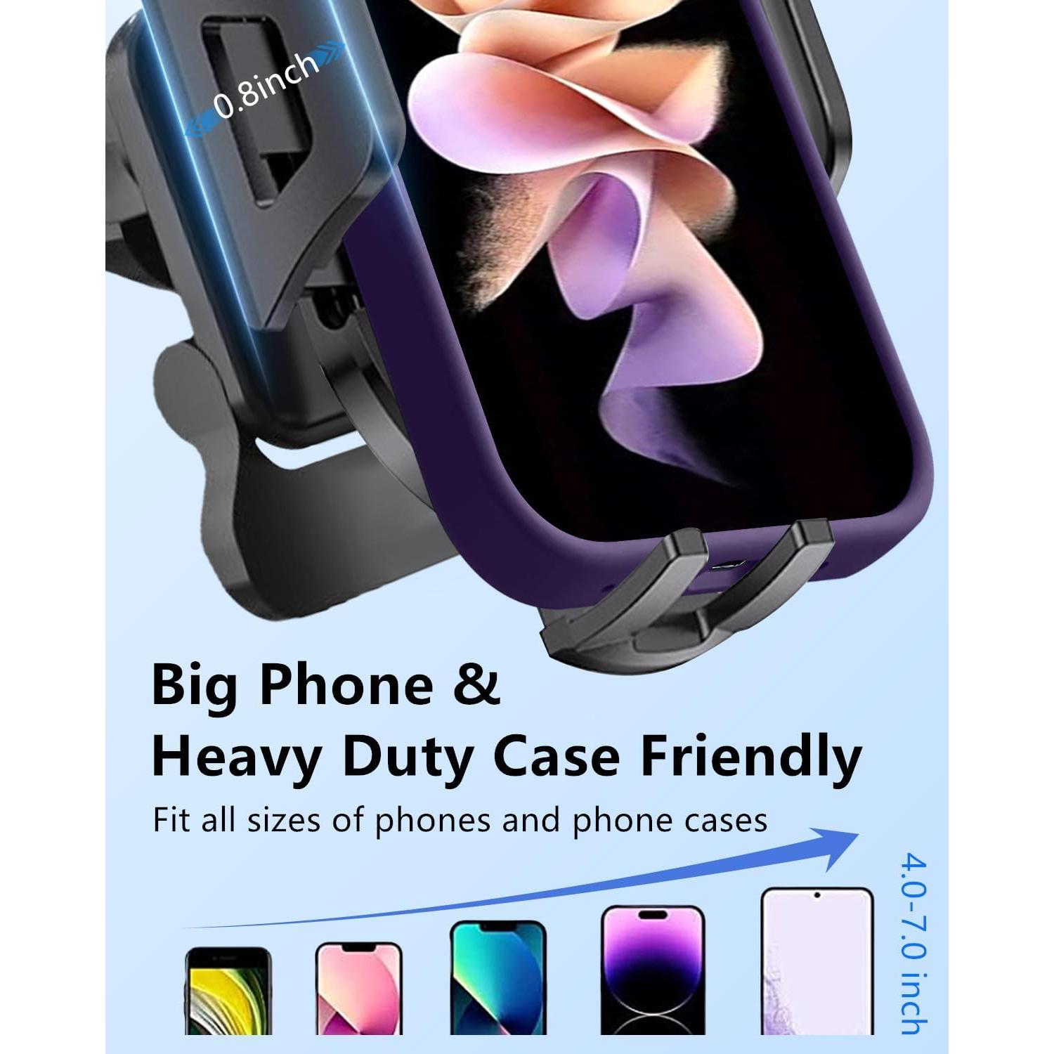 Soporte para teléfono de coche 3 en 1 Hunan C07A-C con cargador 60W