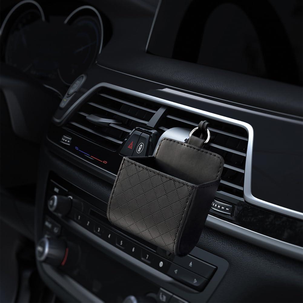 Bolsa de Almacenamiento para Ventilación de Auto Lwuey - Cuero Sintético