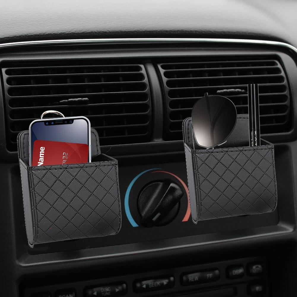 Bolsa de Almacenamiento para Ventilación de Auto Lwuey - Cuero Sintético