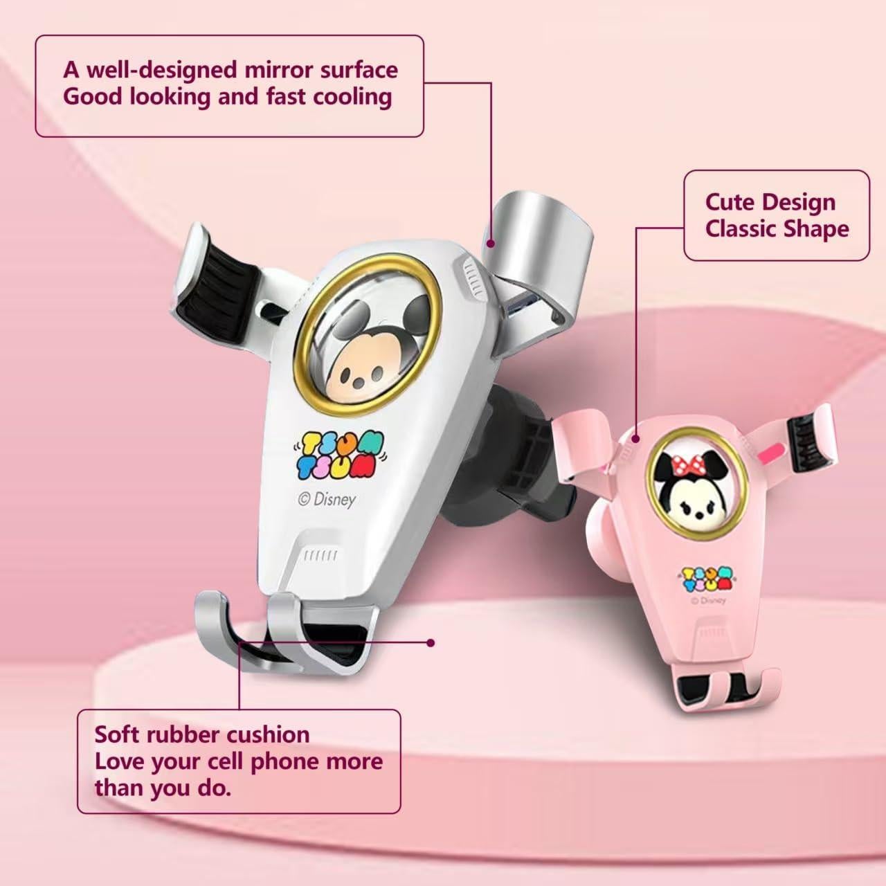 Soporte para Teléfono de Coche Minnie - Clip Ventilación Ajustable