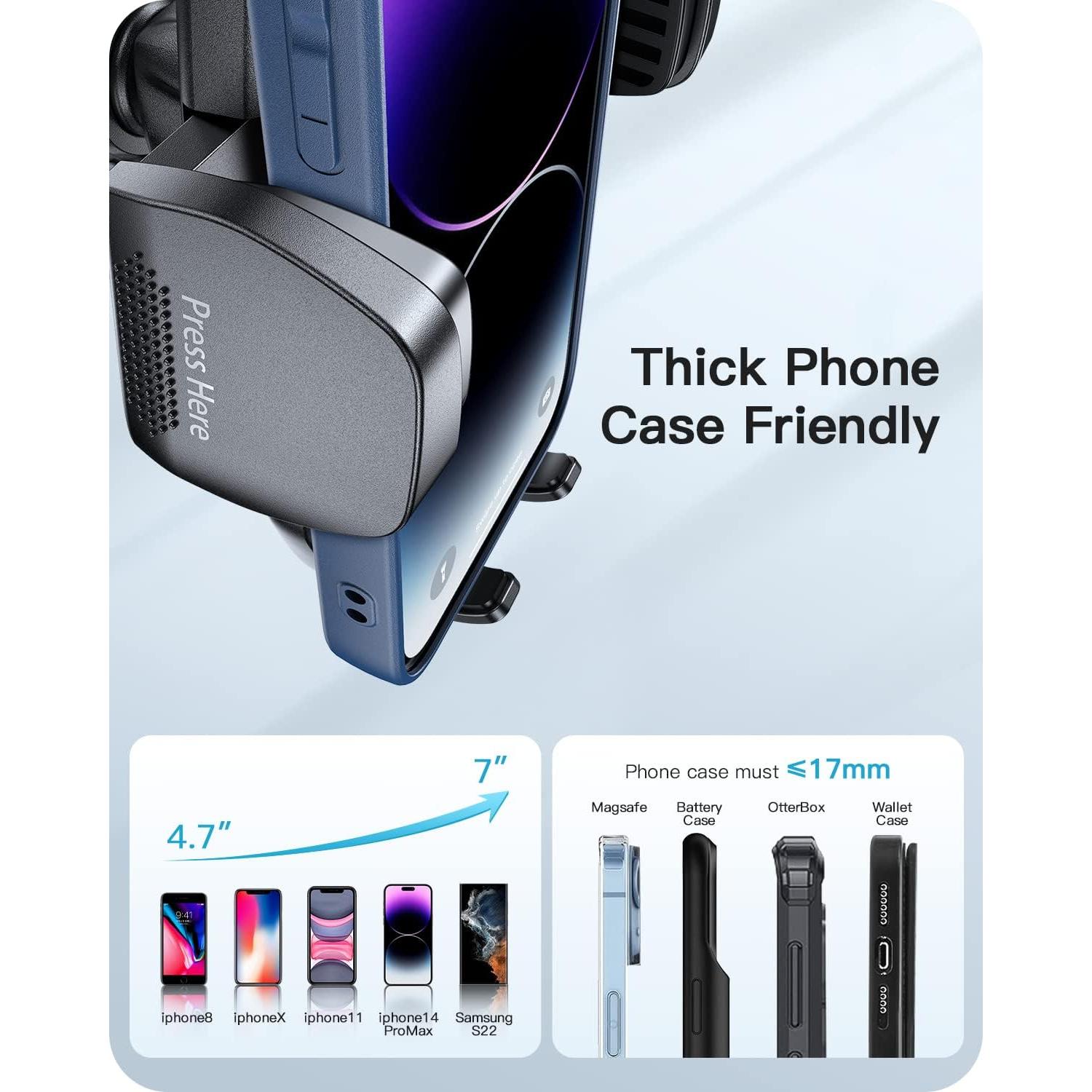 Soporte para Teléfono de Coche Wiiki-Tech H3S-S1L Negro