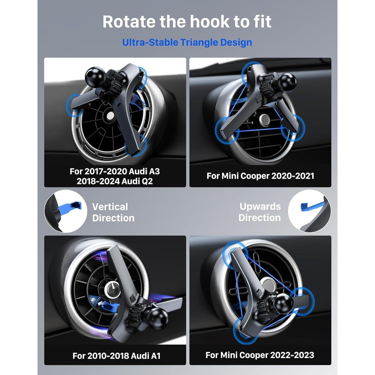 Soporte para teléfono de coche YOSH para ventilación redonda